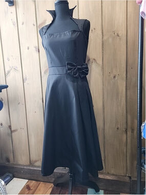 Elegant Black Satin Dress,szM, Goth Princess
